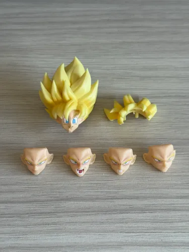 Head SSJ Goku para SH Figuarts com face air adaptada