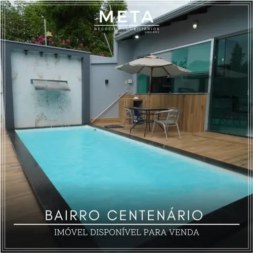 VENDE-SE BELÍSSIMO IMÓVEL NO CENTENÁRIO