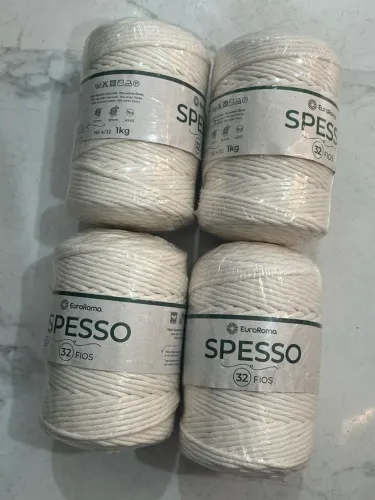 Kit 4 rolos Barbante Spesso EuroRoma 32 fios CRU