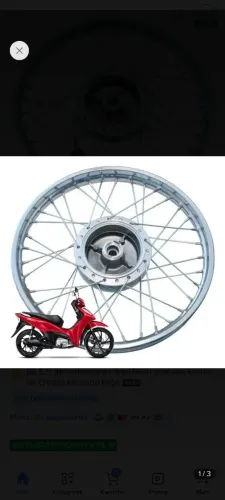 Par de rodas raio da biz 125 original 2009 fina top