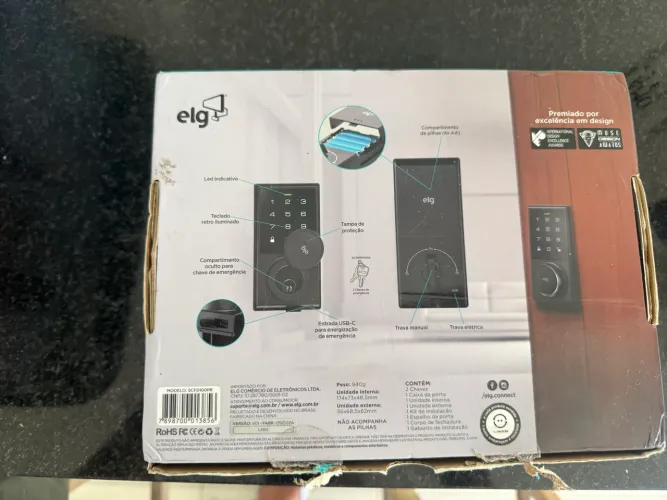 Fechadura eletrônica nova sem uso
