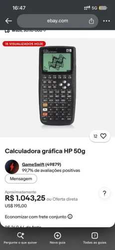 Hp 50g calculadora gráfica