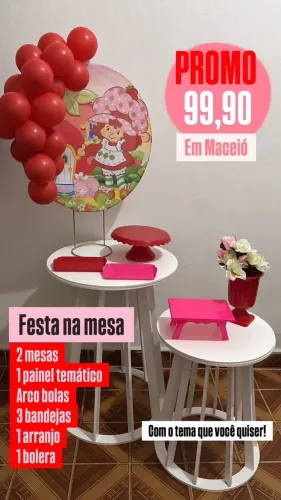 Aluguel Festa na Mesa - Pegue e monte