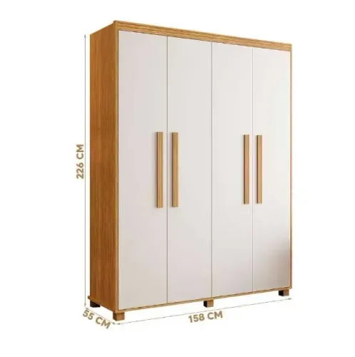 Guarda Roupa Solteiro 100% MDF 4 Portas Viena DIRETO DE FÁBRICA!