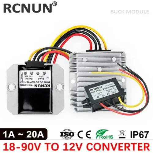 Conversor DC-DC Step Down 36V/48V para 12V 10A - Regulador de Tensao
