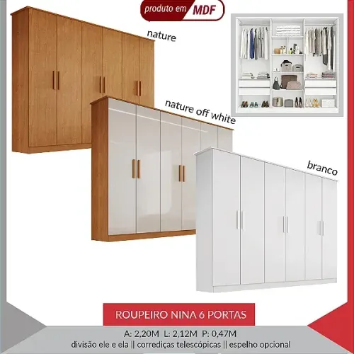 ROUPEIRO NINA 6 PTS 4 GAVETAS
