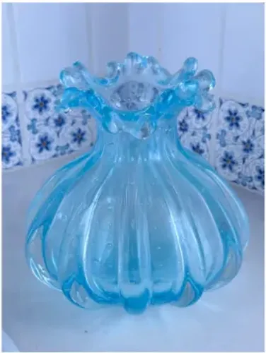 Vaso Murano - Azul Turquesa Pequeno