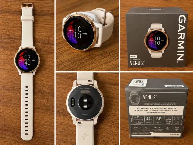    Garmin Venu 2 Music GPS Smartwatch Muito Novo na Caixa