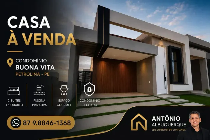 BUONA VITA | CASA TÉRREA COM PISCINA EM UM DOS CONDOMÍNIOS MAIS DESEJADOS DE PETROLINA
