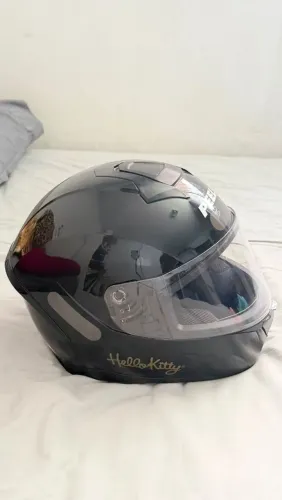 Capacete Peels Preto 58 - Edição Especial Hello Kitty
