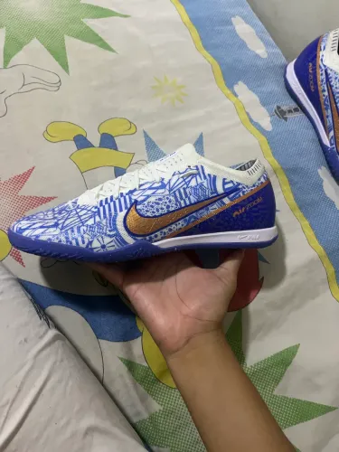 Chuteira futsal Nike vapor 15 elite edição cr7 azulejo