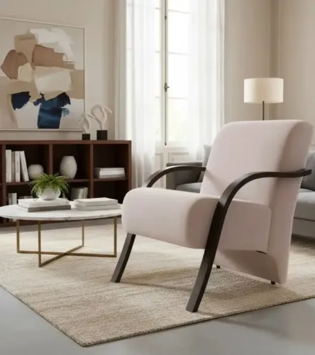 Poltrona em Suede
