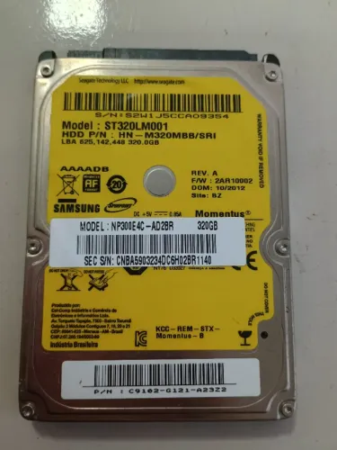 HDs de Notebook 2.5" - 320GB
