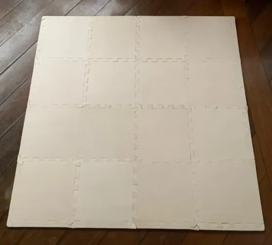 Tapete tatame em EVA 1,23m x 1,23m - kit com 16 peças com bordas