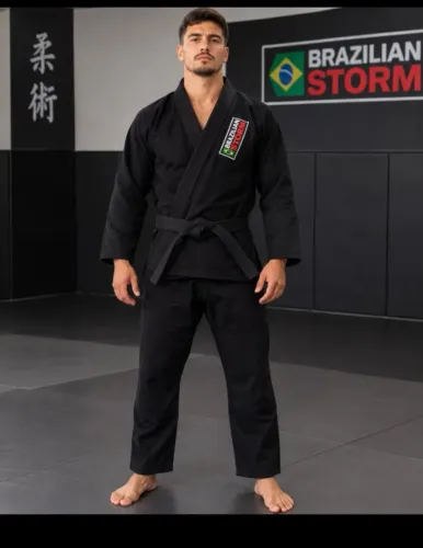 Kimono Brazilian Storm jiu-jitsu(novo) Trançado grosso