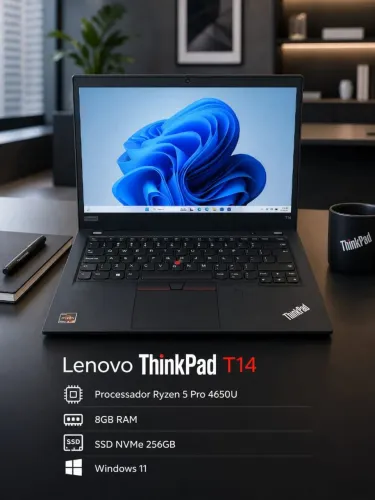 Notebook Lenovo thinkpad t14 8gb SSD nvme 256