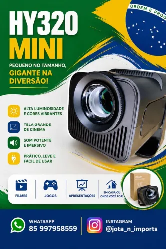 Projetor Smart Portátil Full Hd Bluetooth Wifi Copa do Mundo 2026