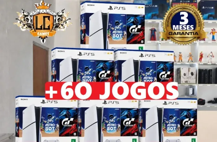 PLAYSTATION 5 SLIM 1TB DISK + 74 JOGOS + GARANTIA O3 MESES ( LOJA FISICA )