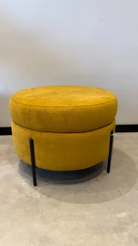 PUFF INDUSTRIAL MOSTARDA - Lyam Decor