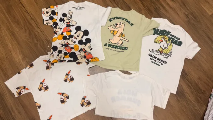 Combo 5 camisetas Zara 3 a 4 anos