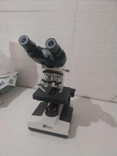 Microscópio binocular ollen profissional novo na caixa