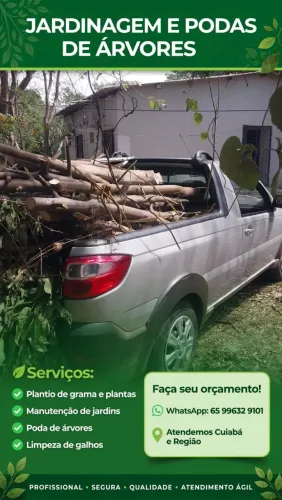 Jardinagem e Limpeza de terrenos. *