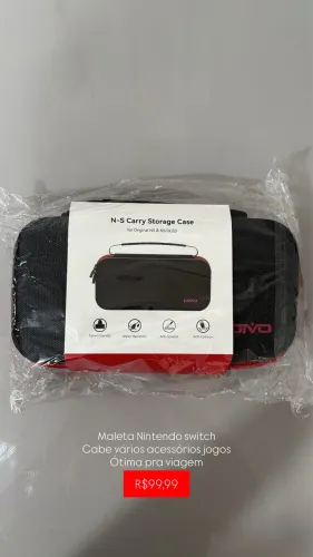 Maleta Nintendo switch acessórios super resistente 