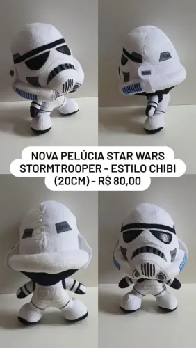 Pelúcia Star Wars Stormtrooper - Estilo Chibi