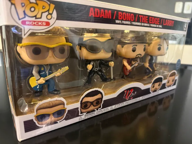 Funko Pop Rocks - U2 com Bono, The Edge, Adam e Larry! NOVO!