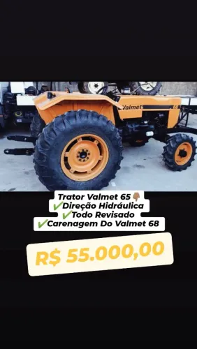 Trator Valmet 65 Com Direção Hidráulica - Revisado!