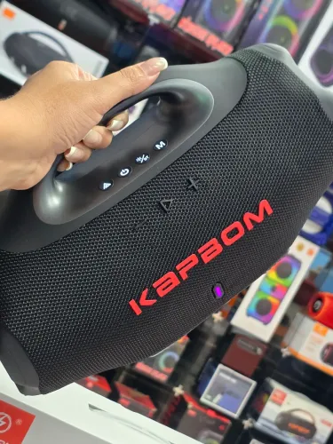 Caixa de Som Portátil Amplificada 100w Kapbom Bluetooth Pen-drive Rádio FM Sd Aux