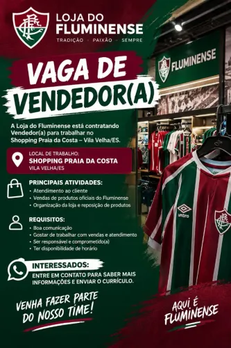 Vaga para vendedor