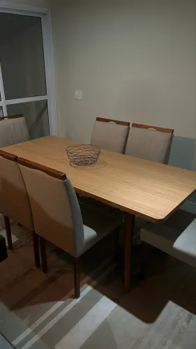 Conjunto 6 (seis) Cadeiras Estofadas em linho (NÃO INCLUE MESA)