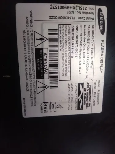 Tv Samsung plasma dysplay