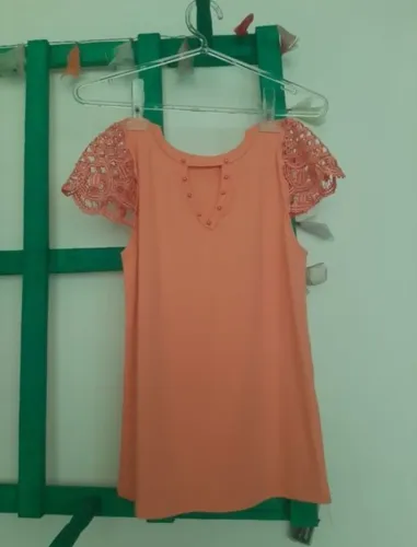 Blusa Romântica salmão