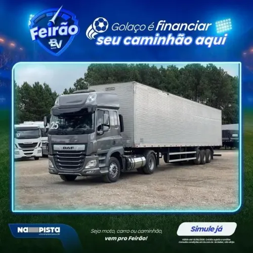 CONJUNTO DAF CF 430 4X2 TOCO 2025 + BAÚ LS RANDON 15,40 METROS - 12 PNEUS NOVOS