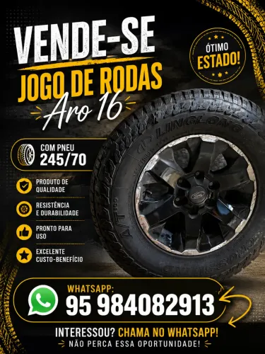 Vende-se jogo de rodas, aro 16 Com pneu 245/70