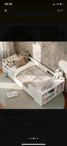 Cama Infantil Aconchego com Nicho/Sapateira - Conforto, Organização e