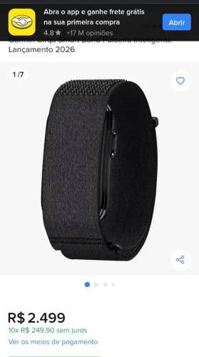 TROCO POR IPHONE,  GAMIN CIRQA SMART BAND ZERO COM CARREADOR ORIGINAL LACRADO!!!
