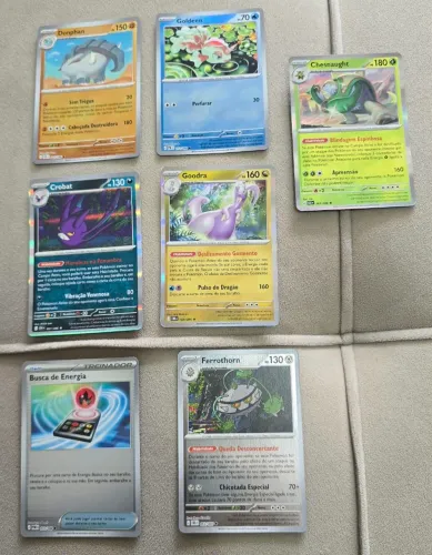 Cartas Pokemon originais, estado de nova
