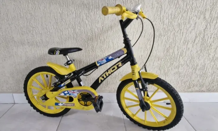 Bicicleta Infantil Aro 16 Masculina Amarela