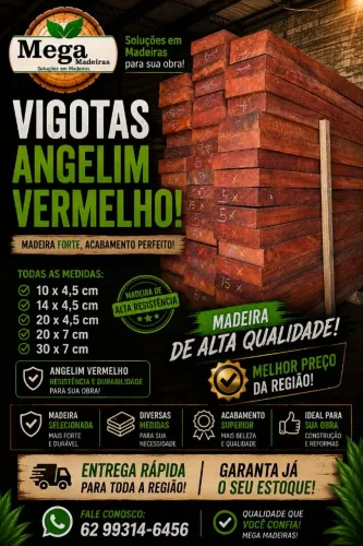 Vigotas Angelim vermelho novas 