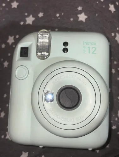 Câmera Instax Mini 12 Verde Água (Usada) + Alça Original