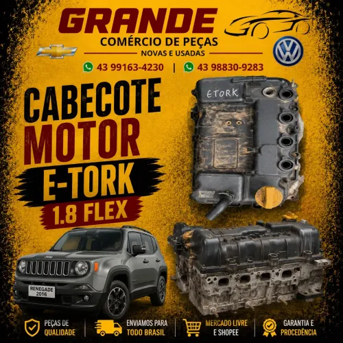 Cabeçote motor E-Tork 1.8 flex 