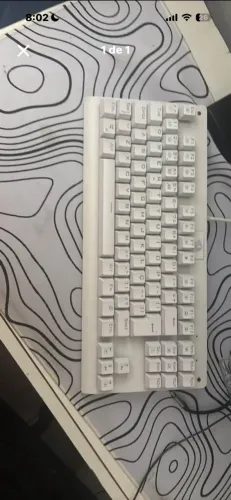 Teclado dark avenger lunar white switch azul branco