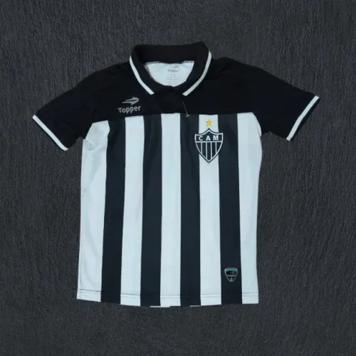Camisa Atlético Mineiro Infantil 2010 Topper Titular Listrada - Tamanho P