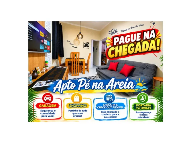 Apartamento Pé na Areia com Garagem