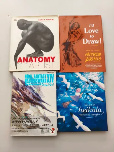 04 livros Artbook Final Fantasy XIV Heikala Anatomy for The Artist I d love to draw