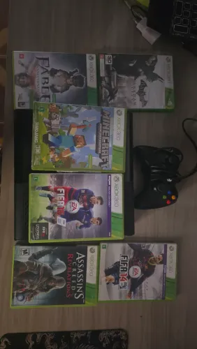 Xbox 360 Slim + Controle + 6 Jogos - Pouco Uso, Tudo Funcionando ?