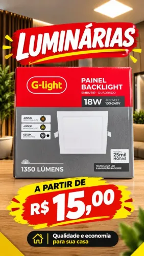 Luminárias Painel Backlight